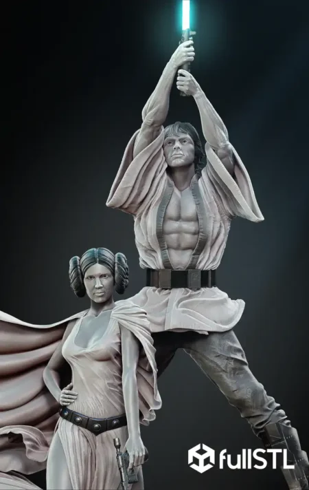 New Hope Luke and Leia Diorama Bundle STL
