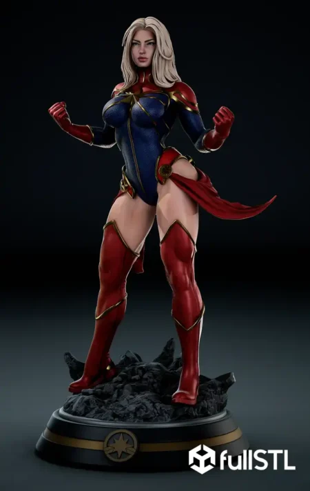 Captain Marvel Thicc STL 3D Print Model