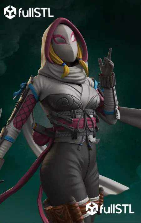 Gwen Ninja STL 3D Print Model