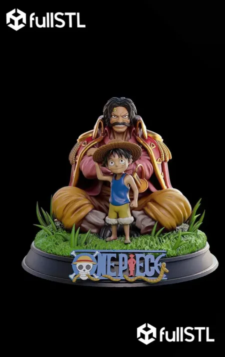 Gold D Roger and Kid Luffy One Piece STL 3D Print Model