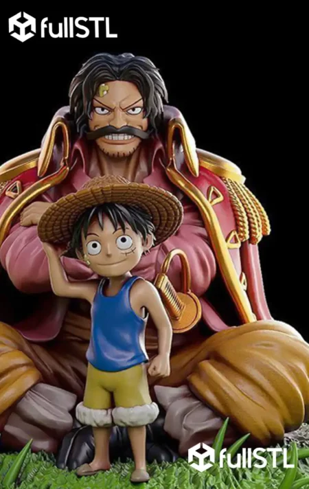 Gold D Roger and Kid Luffy One Piece STL 3D Print Model