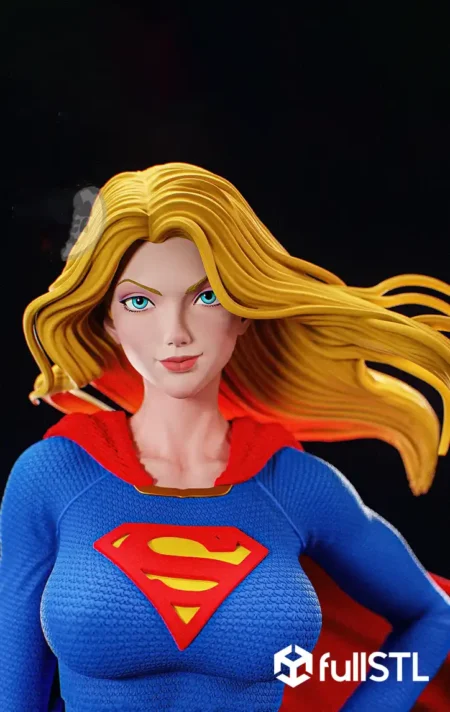Supergirl Cartoon Style STL 3D Print Model