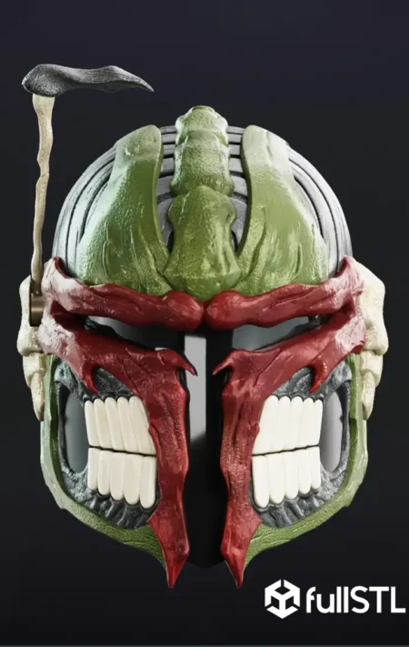 Cosplay STL Files Skull Mandalorian Helmet Wearable 3D Print Model