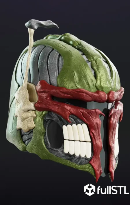 Cosplay STL Files Skull Mandalorian Helmet Wearable 3D Print Model