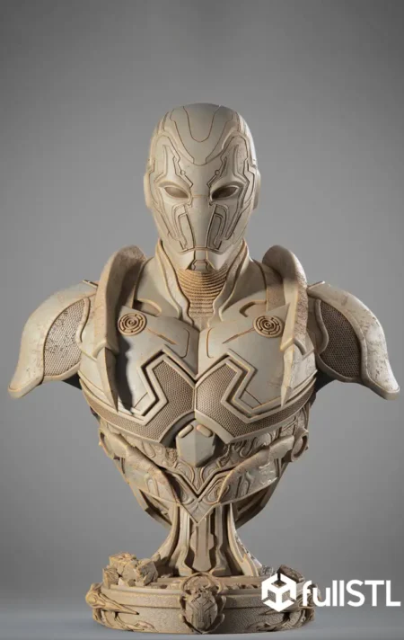 Blue Beetle Portrait Bust STL 3D Print Model