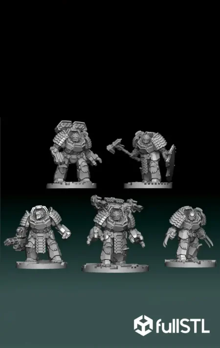 Breachers Knight 3D Printable Miniatures STL Files