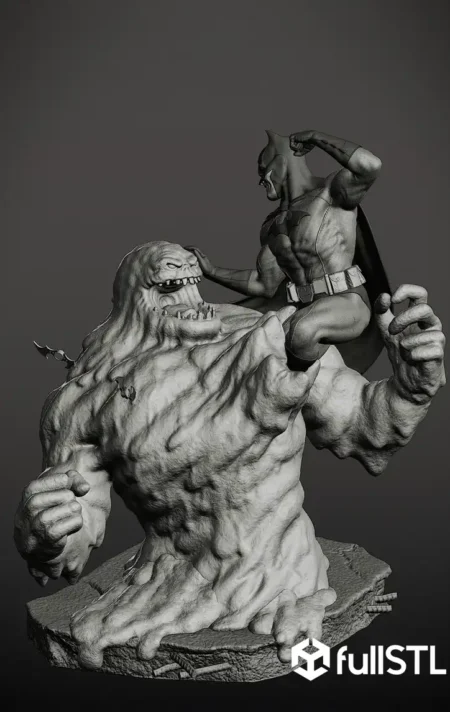 Batman and Clayface 3D Print STL Model