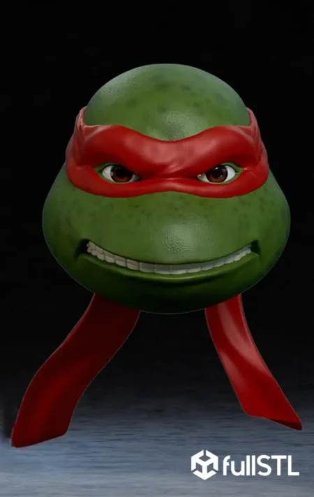 Cosplay STL Files TMNT Raphael Helmet 3D Print Model