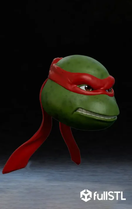 Cosplay STL Files TMNT Raphael Helmet 3D Print Model