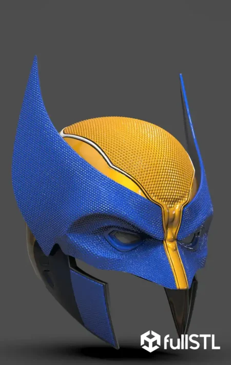 Cosplay STL Files Wolverine Cowl Deadpool 3 Mask 3D Print Model