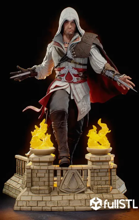 Ezio Assassins Creed Flame Base STL 3D Print Model