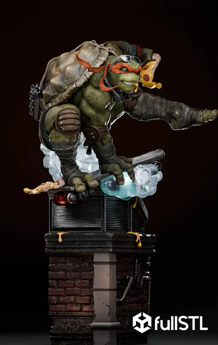 Michelangelo Skateboard STL 3D Print Model