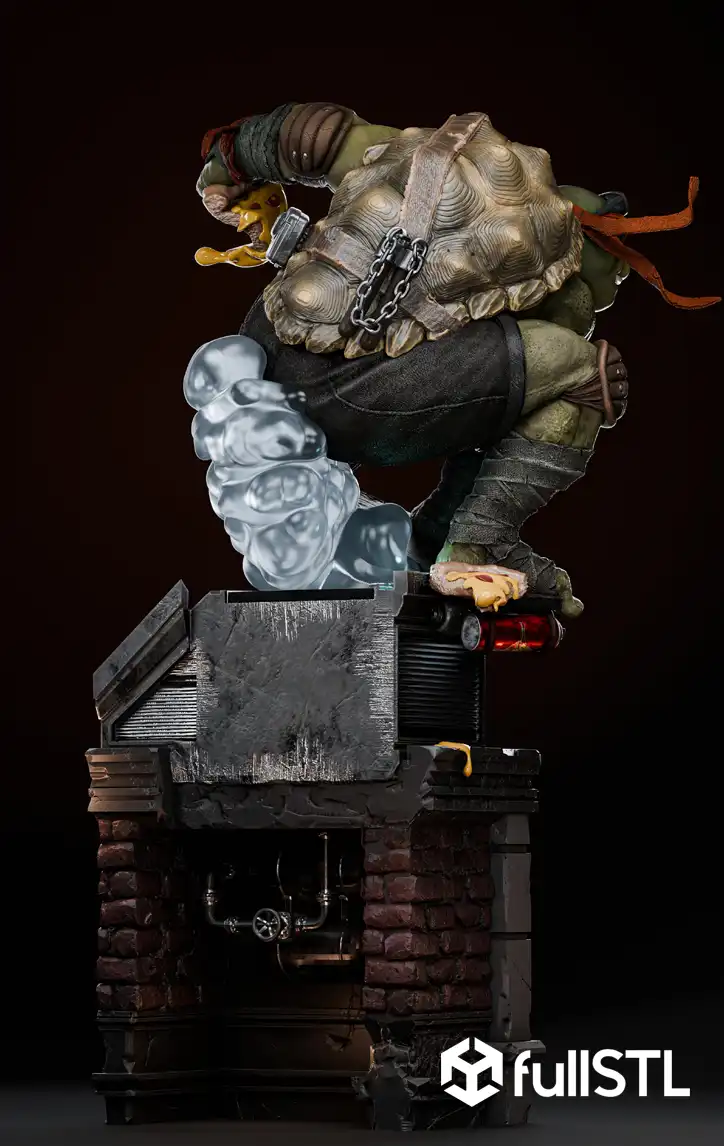 Michelangelo Skateboard STL 3D Print Model