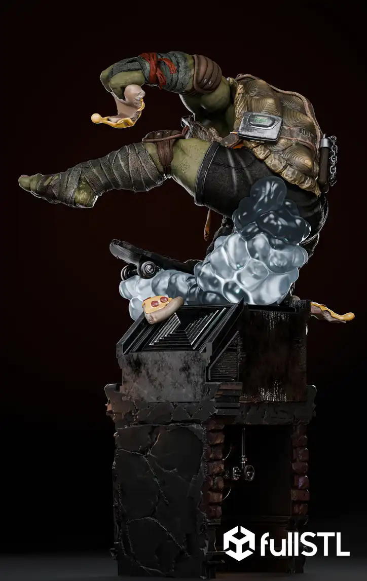 Michelangelo Skateboard STL 3D Print Model