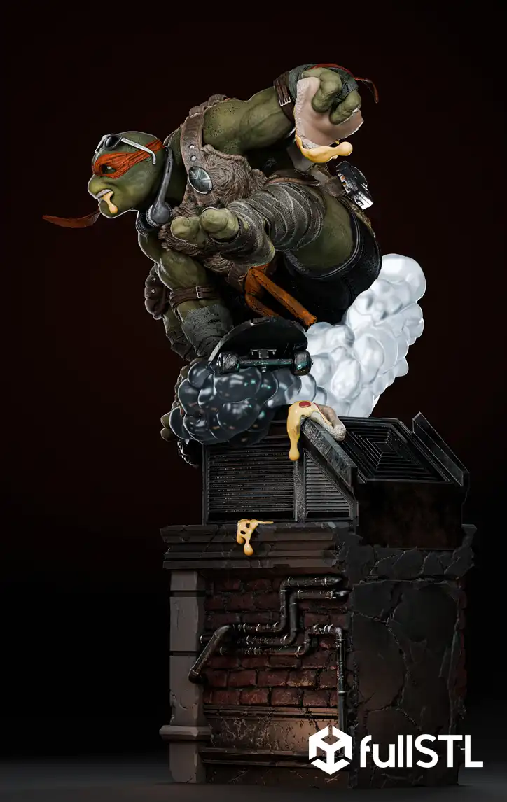 Michelangelo Skateboard STL 3D Print Model