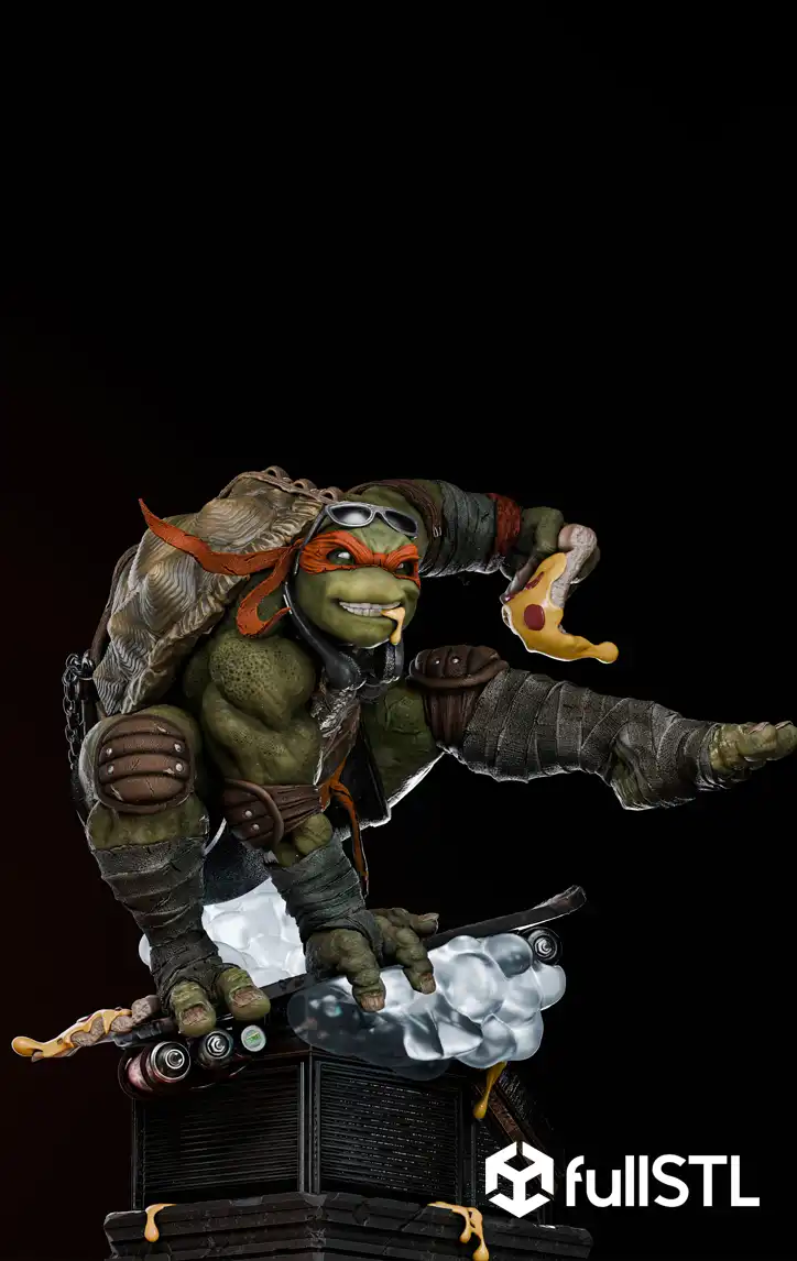 Michelangelo Skateboard STL 3D Print Model