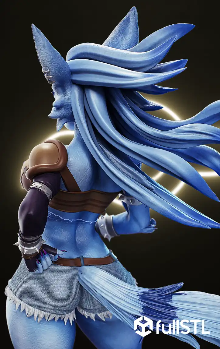 Peach Figure WereGarurumon STL 3D Print Model