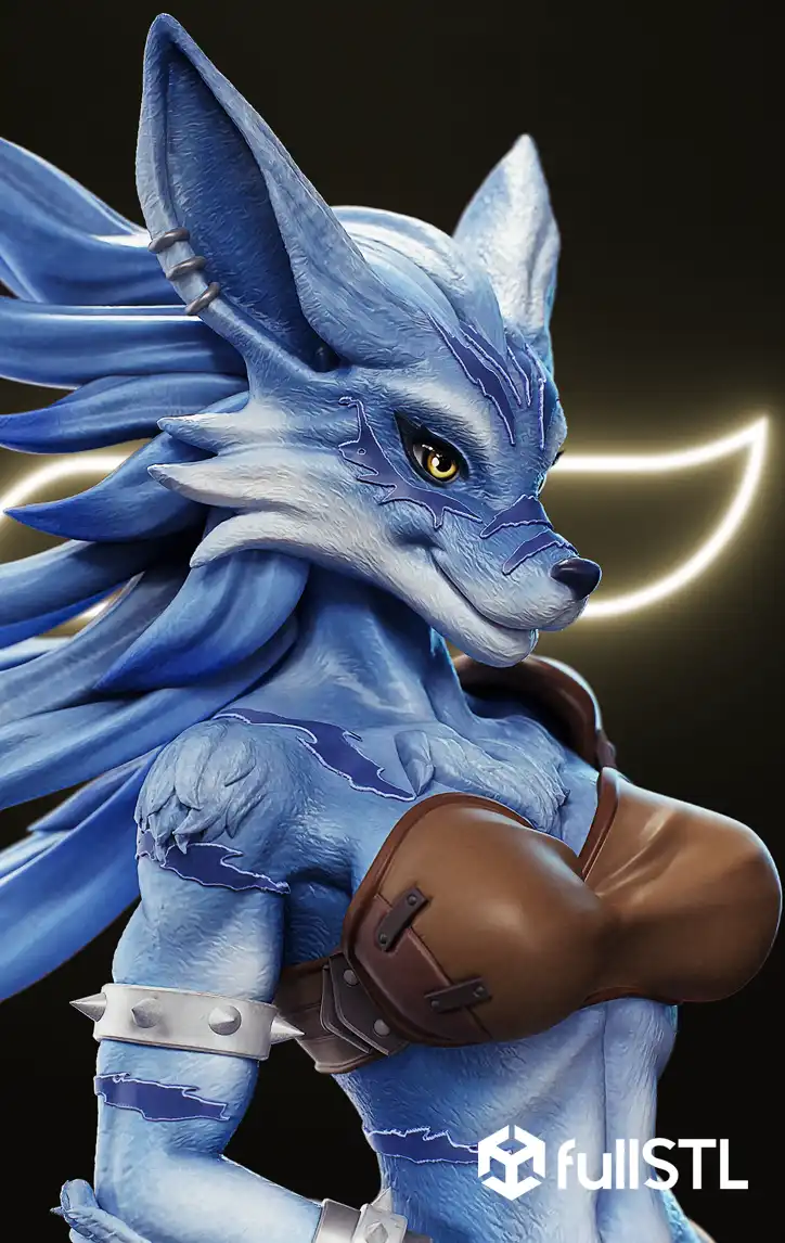 Peach Figure WereGarurumon STL 3D Print Model
