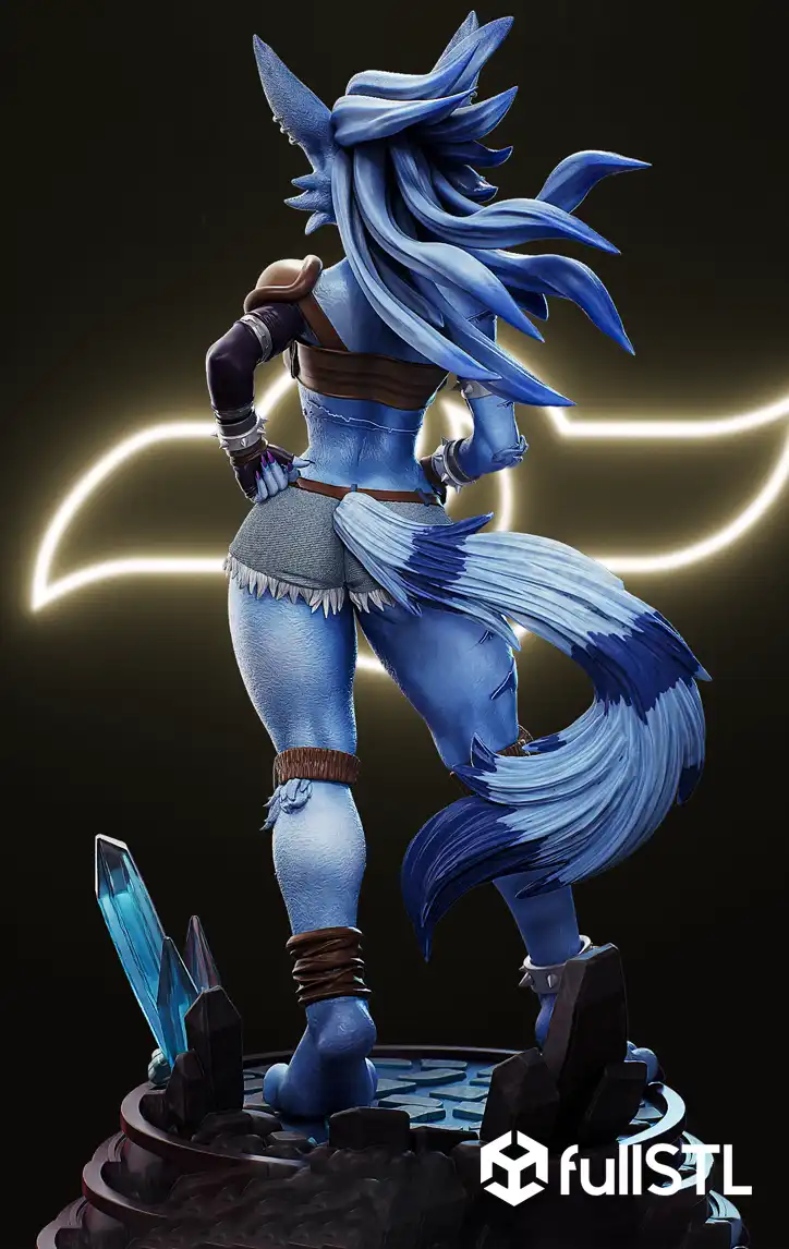 Peach Figure WereGarurumon STL 3D Print Model
