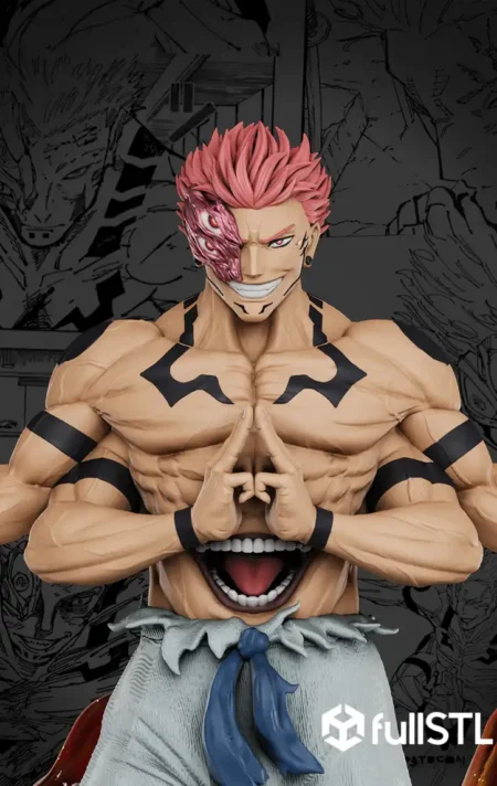 Ryomen Sukuna with Smile Face STL 3D Print Model