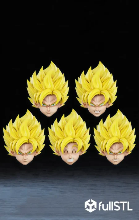 Saiyan Helmet STL 3D Print Model