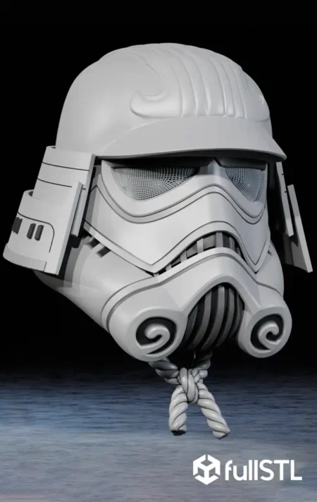 Samurai Stormtrooper Helmet STL 3D Print Model
