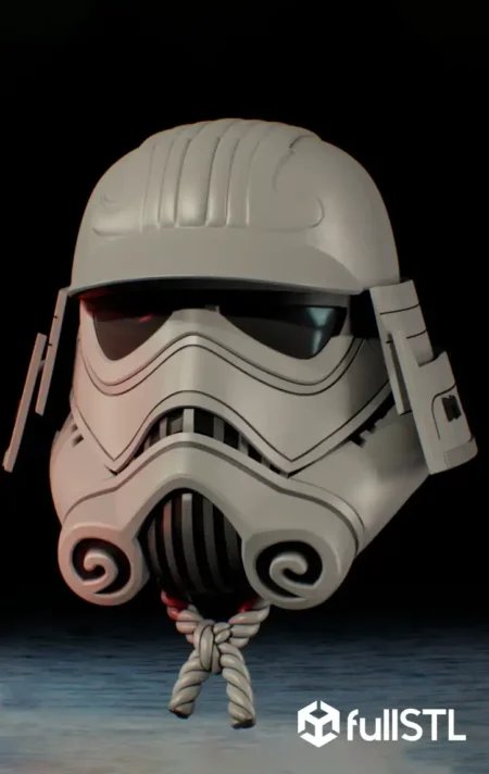 Samurai Stormtrooper Helmet STL 3D Print Model