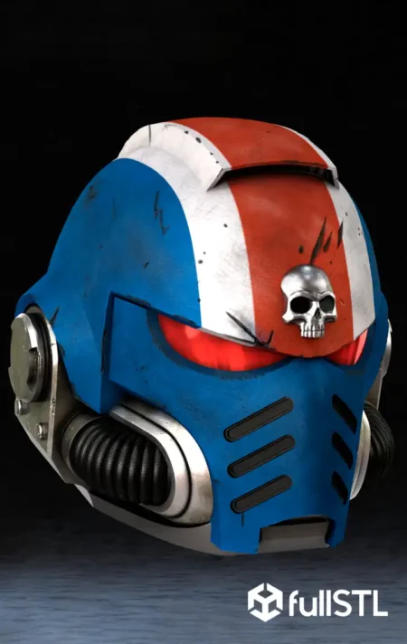 Space Marine Helmet STL 3D Print Model
