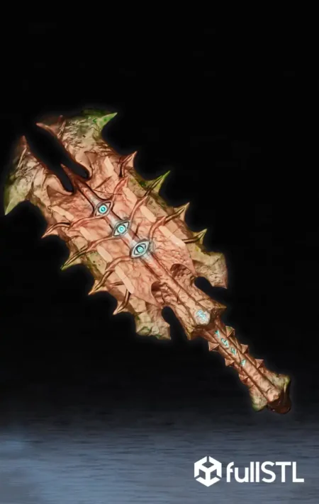 Doom Dark Ages, Dread Mace, Doom Slayer Weapon, Cosplay Prop, FullSTL, Doom STL, Video Game Weapon, 3D Print Model, Mace STL Files, Gothic Weapon