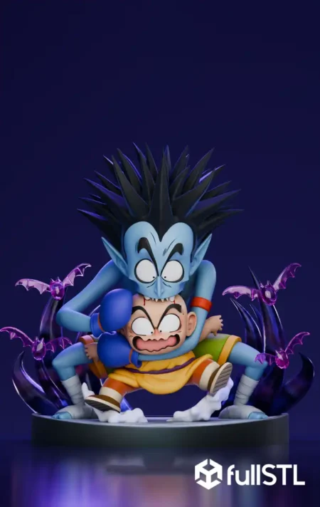 Dragon Ball Krillin vs Vampire Epic STL 3D
